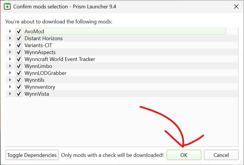 The review and confirm screen