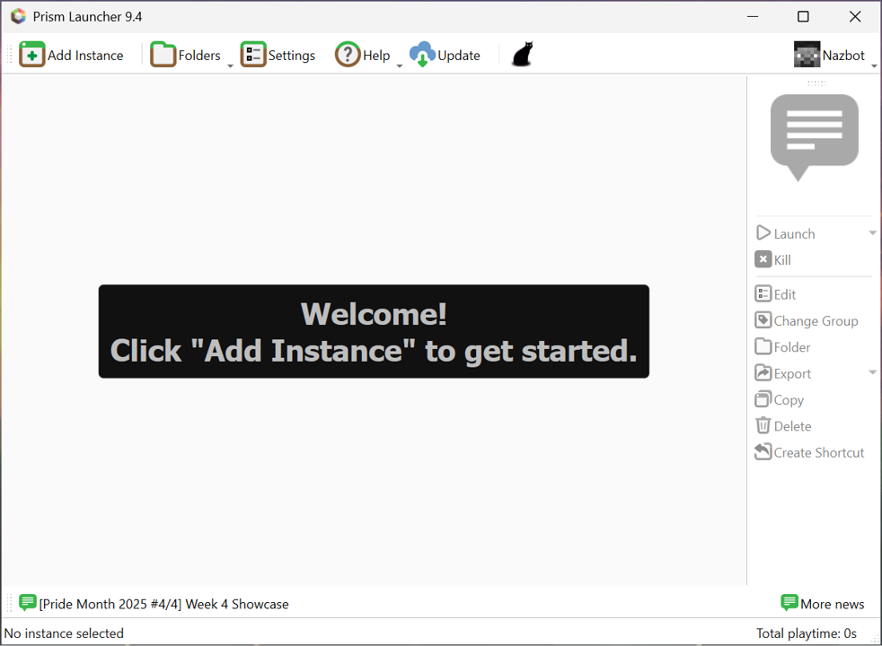 An authenticated prism launcher